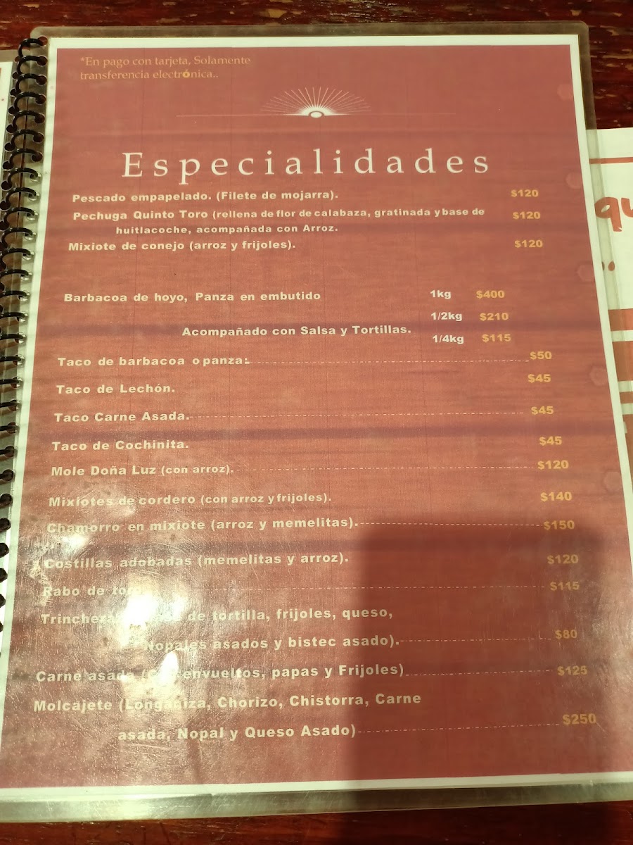 El Quinto Toro Menu - Image 6